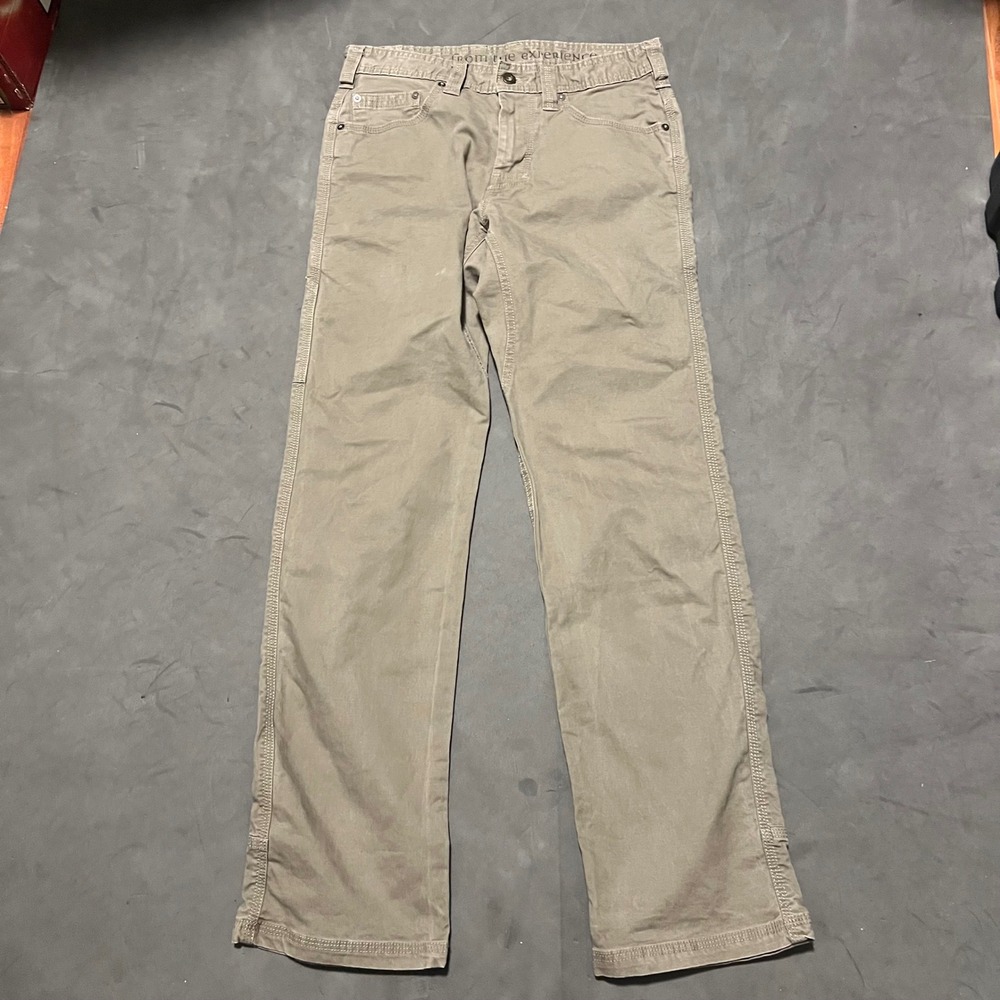Prana Bronson Pants Mens Size 30x32 Khaki Straight Leg Canvas Cotton